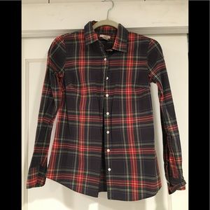 JCREW Tartan Plaid Christmas Holiday Button Down